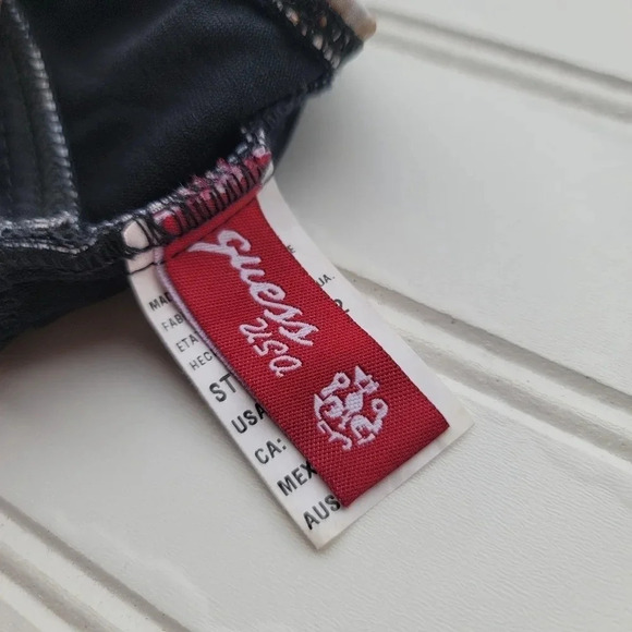 Guess USA Women's 1 Pc Brown Black Gold Leopard Swim Bathing Suit 377132 Sz M - Picture 10 of 13